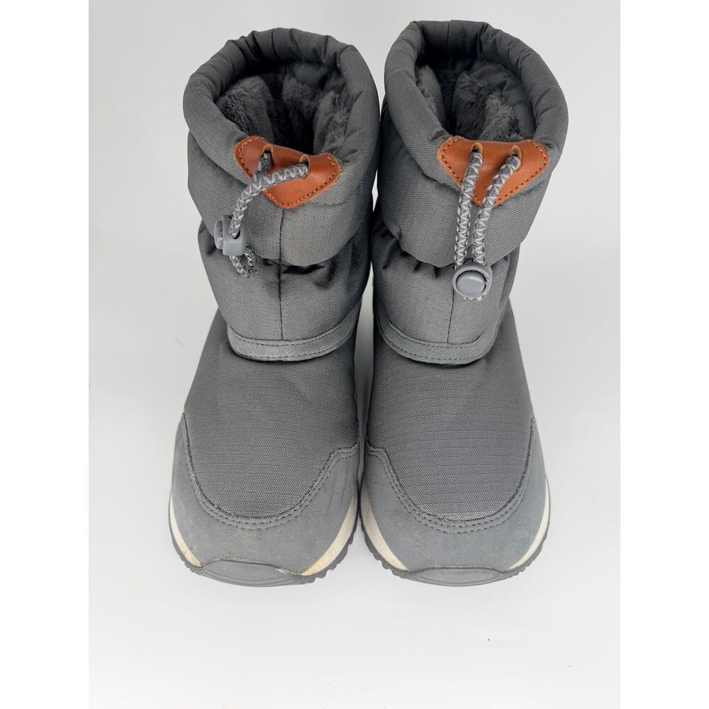 FILA Lola Mini Kids Snow Boots Grey Puffer Winter Shoes‎ Size US 4Y-5Y Gorpco